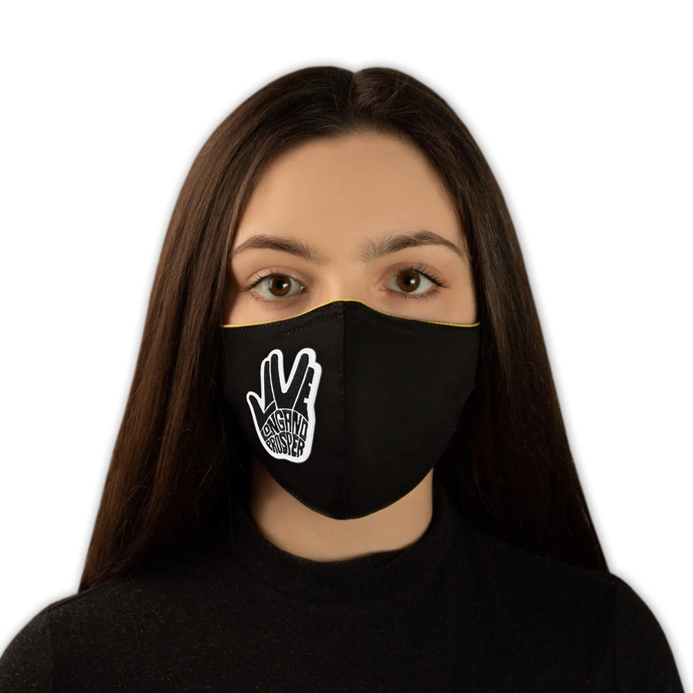 5 Ply Anti Dust Disposable Black Kn95 Face Mask With Mass Stock